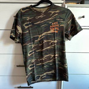 Anti Social Social Club - Green Ghost Camo Tee/T-Shirt, Size S